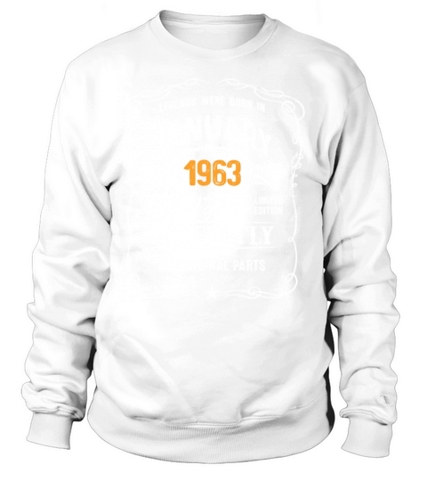 Legends Were Born In January 1963 Vintage Retro Women's Sweatshirt