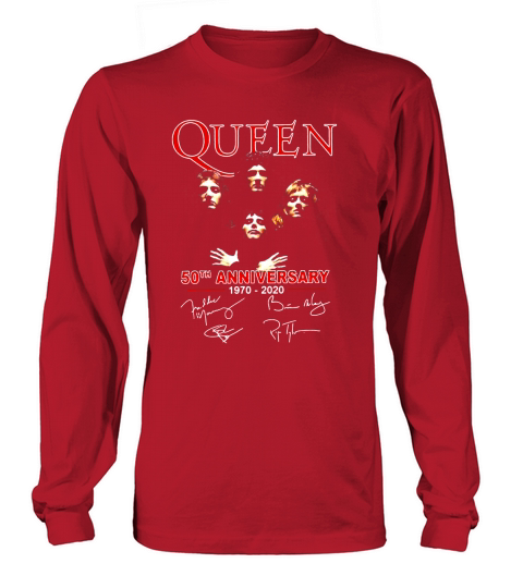 Queen 50th anniversary 1970 2020 signature Long sleeved Unisex