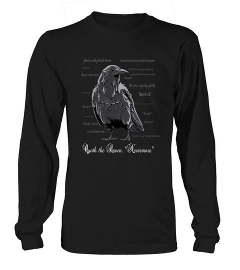 Edgar Allan Poe Quoth the Raven Nevermore Long sleeved Unisex