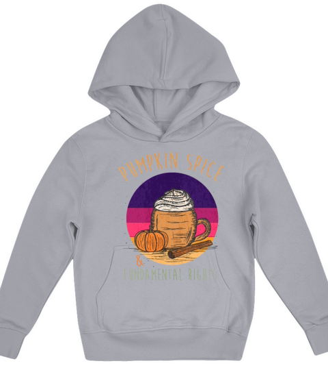 Vintage Pumpkin Spice And Fundamental Rights Kids Hoodie