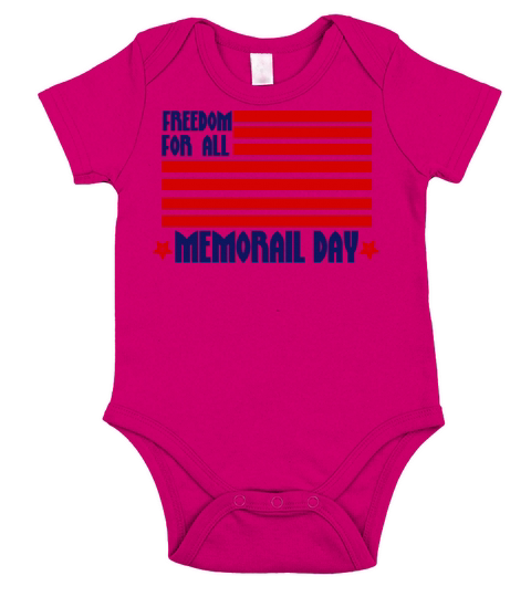 memorial day freedom for all Short Sleeve Baby One-Piece