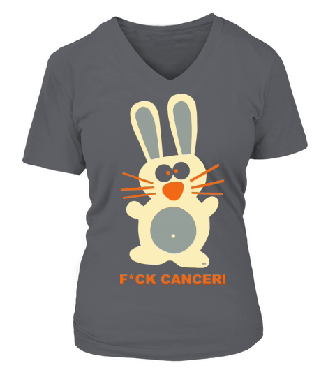 Fuck Cancer Chemo Gift T-Shirt Chemotherapy Bunny Women's V-Neck T-shirt