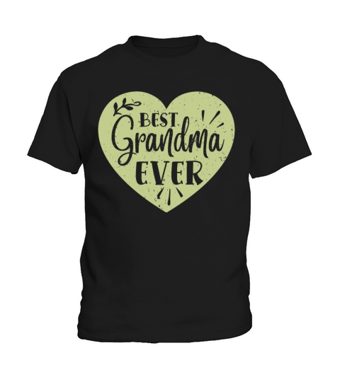 Best Grandma Ever Grandmother Heart Retro Vintage Kids T-Shirt