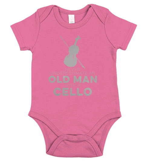 Cellist Never Underestimate An Old Man With Music Short Sleeve Baby One-Piece
