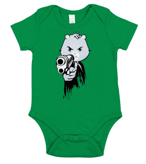 Care Bear Hitman teepub T-Shirt Short Sleeve Baby One-Piece
