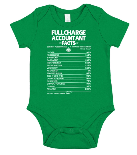 FULL CHARGE ACCOUNTANT Job Fact Short Sleeve Baby One-Piece