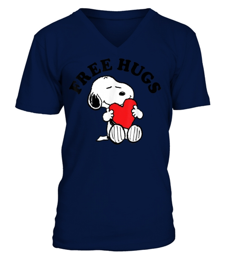 Peanuts Snoopy Free Hugs shirt Men's V-Neck T-shirt