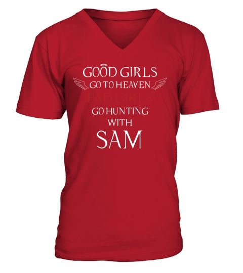 Bad girls go hunting with SAM V-Neck T-shirt