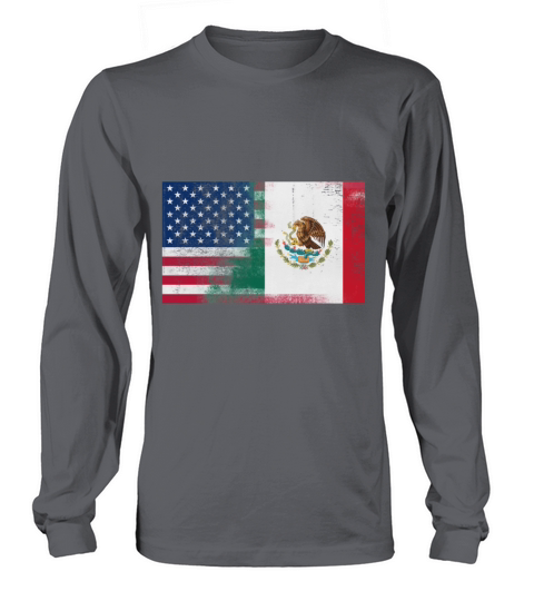 Mexican American Half Mexico Half America Flag Women's Long Sleeve