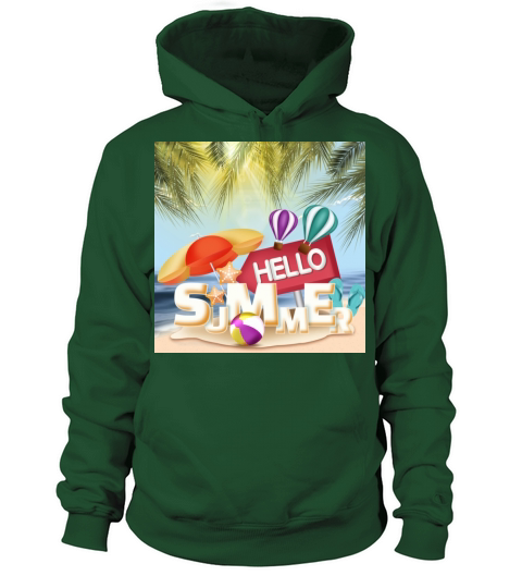 Hello Summer Beach Sea Water Men's Hoodie