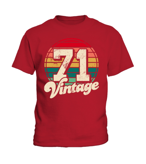 Vintage 1971 Birthday Gift Born in 71 Retro Style Kids T-Shirt