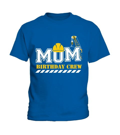 Mom Birthday Crew Construction Birthday Party T-Shirt Black Youth B074YRB84R 1 Kids T-Shirt