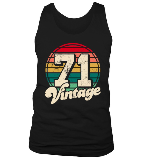Vintage 1971 Birthday Gift Born in 71 Retro Style Tank Top Unisex