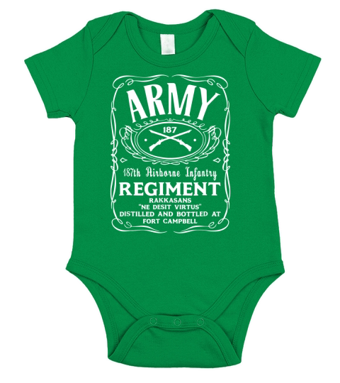 187th Airborne Infantry Regiment Shirt Short Sleeve Baby One-Piece