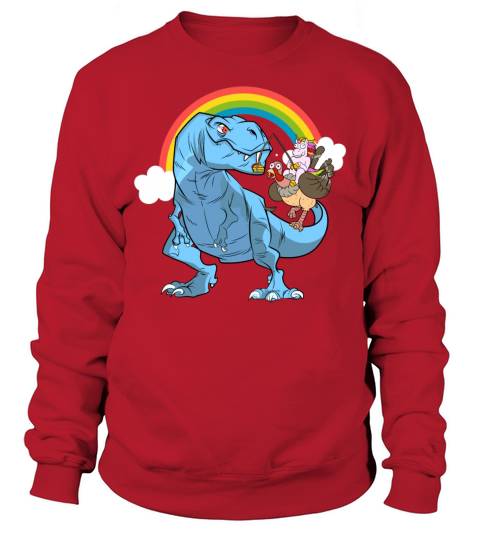Tyrannosaurus Rex Unicorn Turkey Thanksgiving Men's Sweatshirt