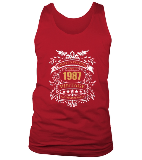 Vintage Limited Edition Made In 1987 Birthday Gift Men's Tank Top