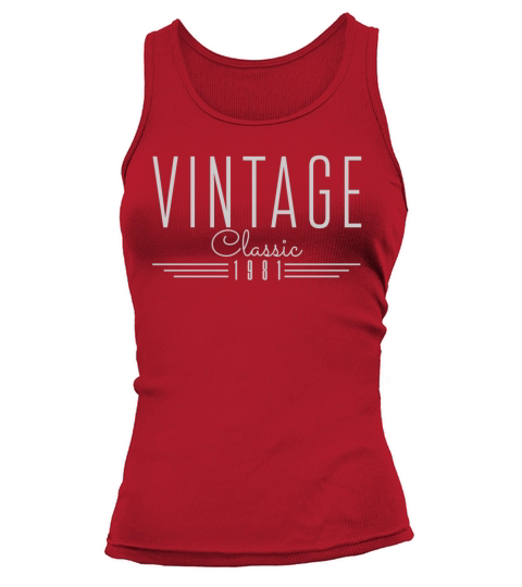 40th Birthday Vintage 1981 Funny Gift Women's Tank Top