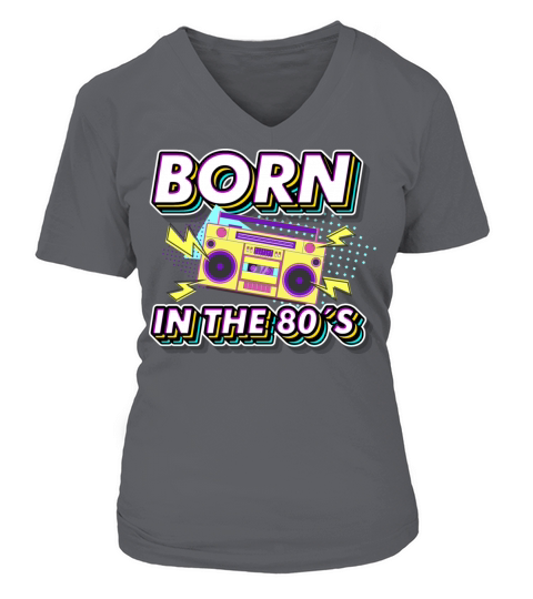 Born in the 80s Retro Gift idea for 40th birthday Women's V-Neck T-shirt