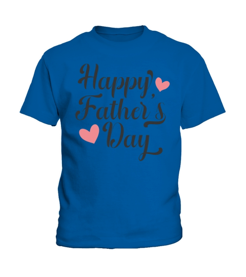 Simple and Elegant Happy Fathers Day Calligraphy Kids T-Shirt