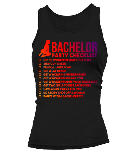 bachelor party checklist Tank top Woman
