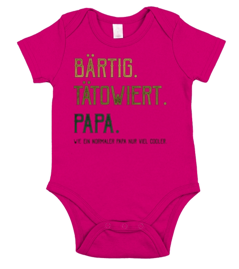 BÄRTIG TÄTOWIERT PAPA WIE EIN NORMALER PAPA NUR VIEL COOLER Short Sleeve Baby One-Piece
