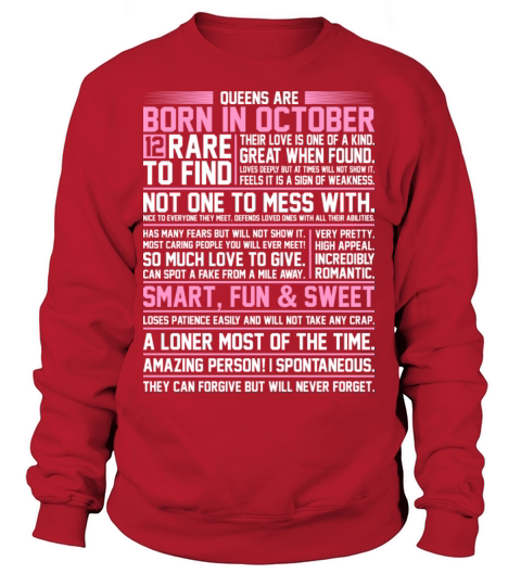 Queens Are Born In October Women's Sweatshirt