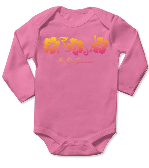 Hawaiian Tropical colorful vacation souvenir Long Sleeve Baby One-Piece