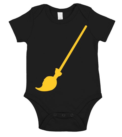 witch broom Short Sleeve Baby One-Piece