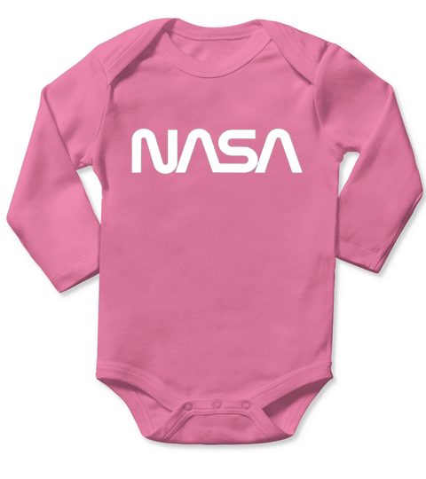 Nasa Worm Logo Long Sleeve Baby One-Piece