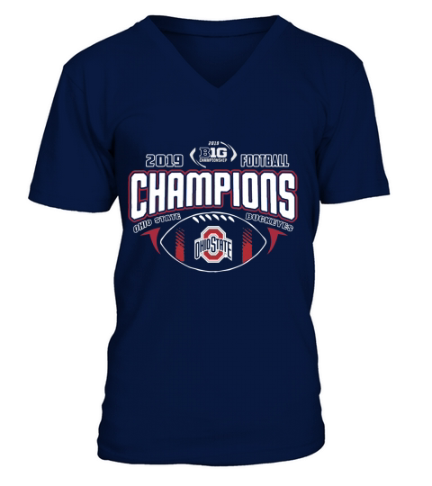 Ohio State Buckeyes 2019 Big Ten Football Champions V-Neck T-shirt