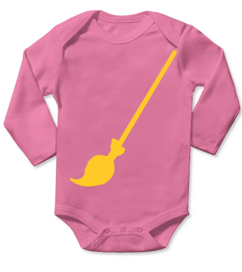 witch broom Long Sleeve Baby One-Piece