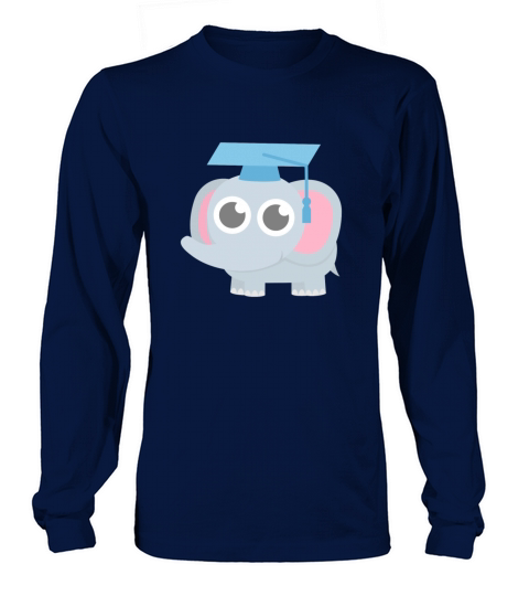 Cute Elephant Graduate Men's Long Sleeve