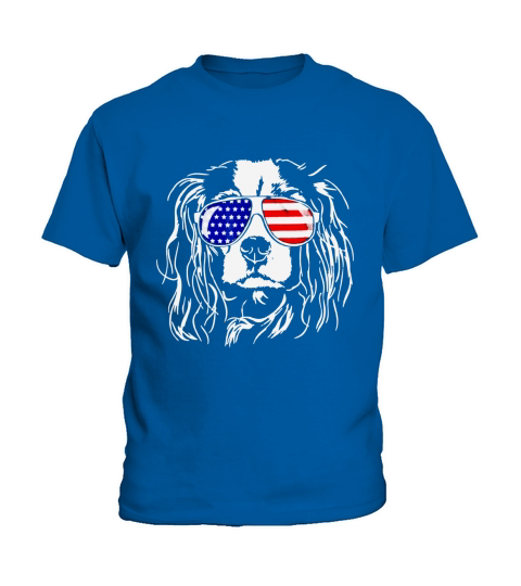 Proud Cavalier King Charles Spaniel Patriotic Dog Tee Shirt Kids T-Shirt