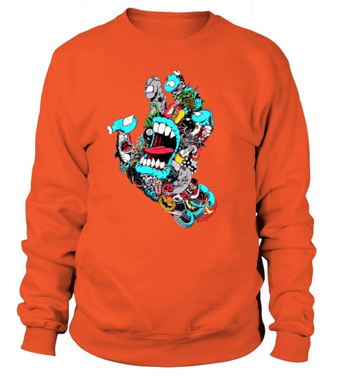 Santa Cruz Screaming Hand Skateboard Funny Women's Sweatshirt