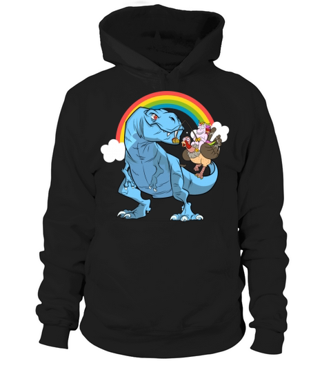 Tyrannosaurus Rex Unicorn Turkey Thanksgiving Women's Hoodie