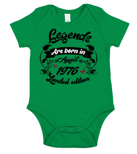 Legends are born in august 1976 Short Sleeve Baby One-Piece
