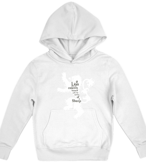 Mens A Lion Does Not Concern Himself Kids Hoodie