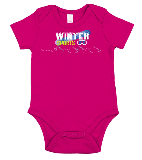 WINTER SPORTS MOUNTAIN Short Sleeve Baby One-Piece