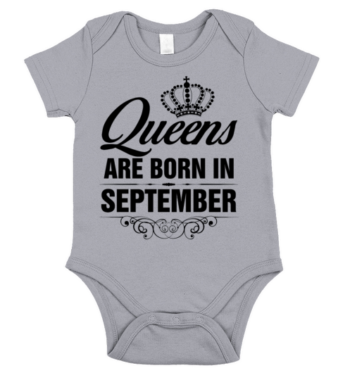 Queens Are Born In September Tshirt Short Sleeve Baby One-Piece