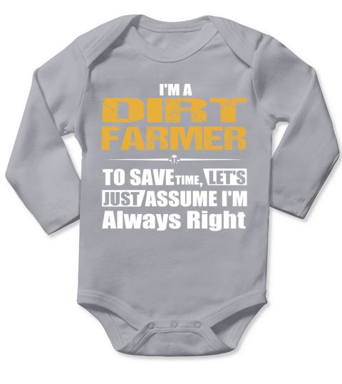 DIRT FARMER Long Sleeve Baby One-Piece