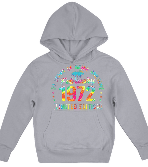 Happy 50th Birthday Vintage February 1972 Gifts 50 Kids Hoodie