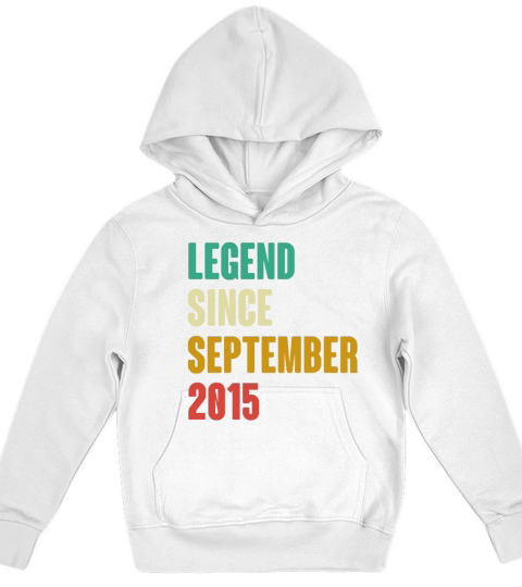 September 2015 7th Birthday 7 Years Old Bday Gift Kids Hoodie