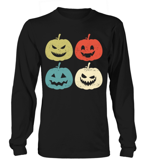 Scary Smiley Pumpkin Halloween 2020 Fun Gift Women's Long Sleeve