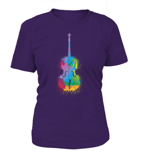 Colorful Cello Retro Music Lover Cellist T-Shirt Woman