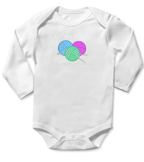 Knitting It Is A Post Apocalyptic Life Skill Long Sleeve Baby One-Piece