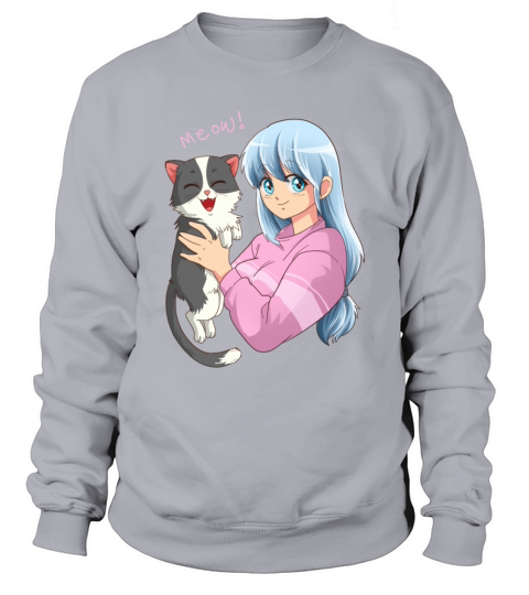 Anime Neko Cat Girl I Waifu Pastel Kawaii Anime Gi Women's Sweatshirt