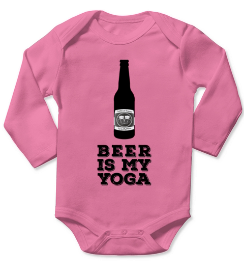 Beer is my yoga Long Sleeve Baby One-Piece