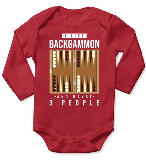 Backgammon Saying Funny Long Sleeve Baby One-Piece