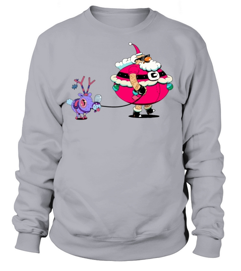 santa with deer Women's Sweatshirt