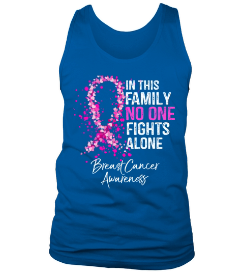 In This Family No One Fights Alone Breast Cancer Men's Tank Top